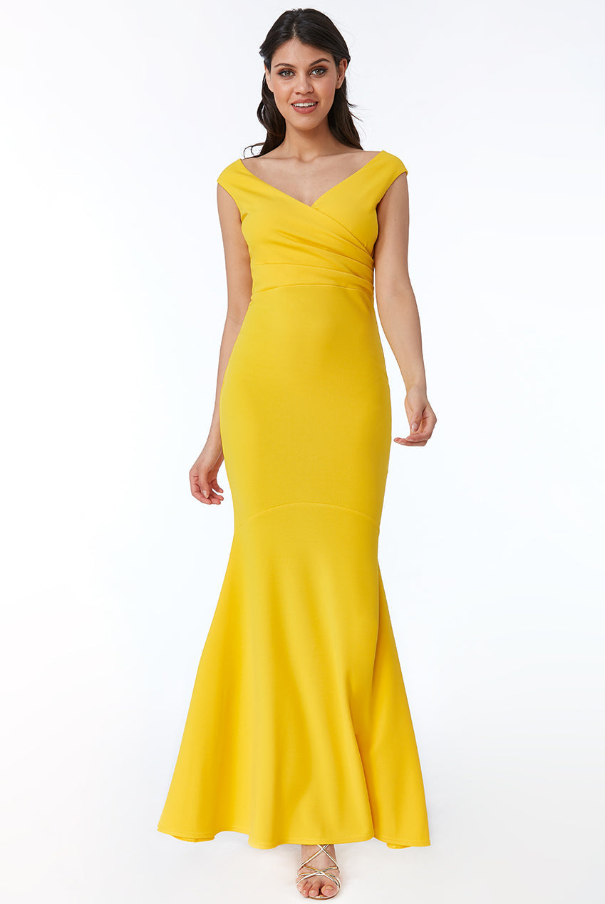 Yellow maxi evening on sale dress