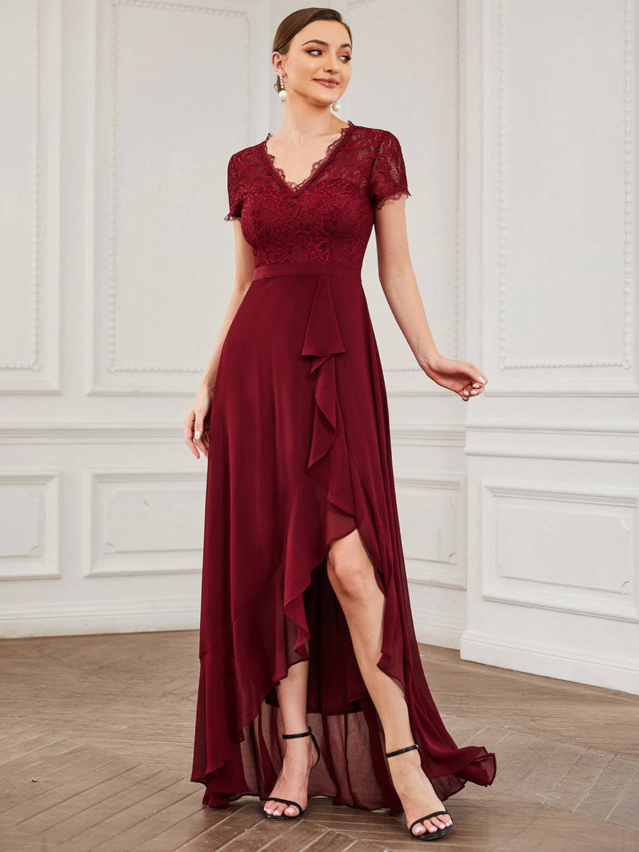 Burgundy mother's dress best sale