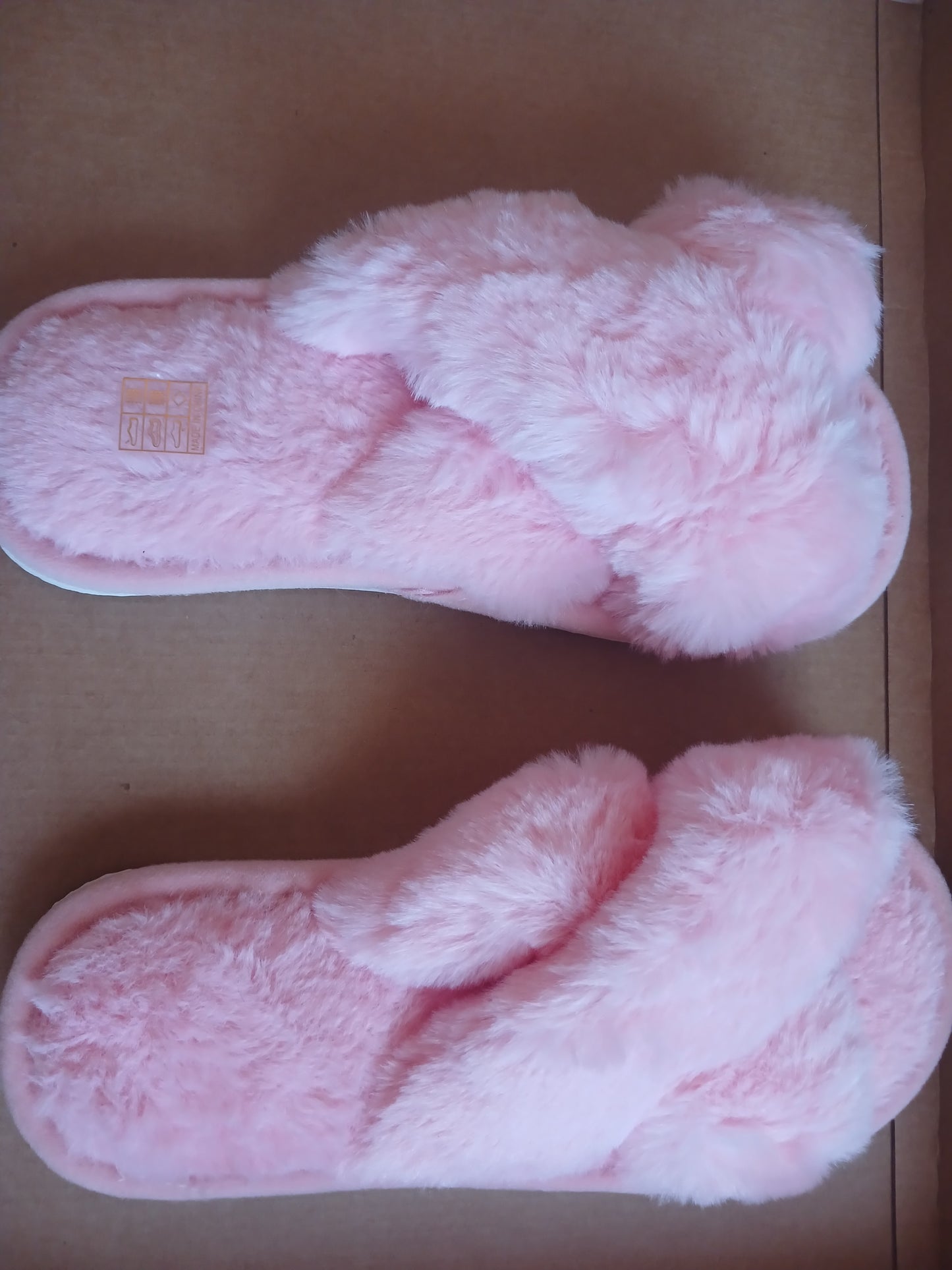 Bridesmaids Fluffy Slippers Baby Pink