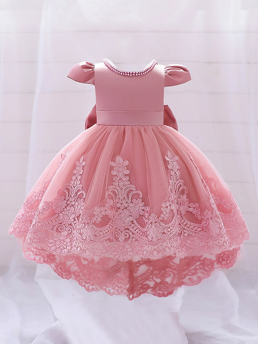 Girls Embroidery Mesh Hem Party Dress Preorder