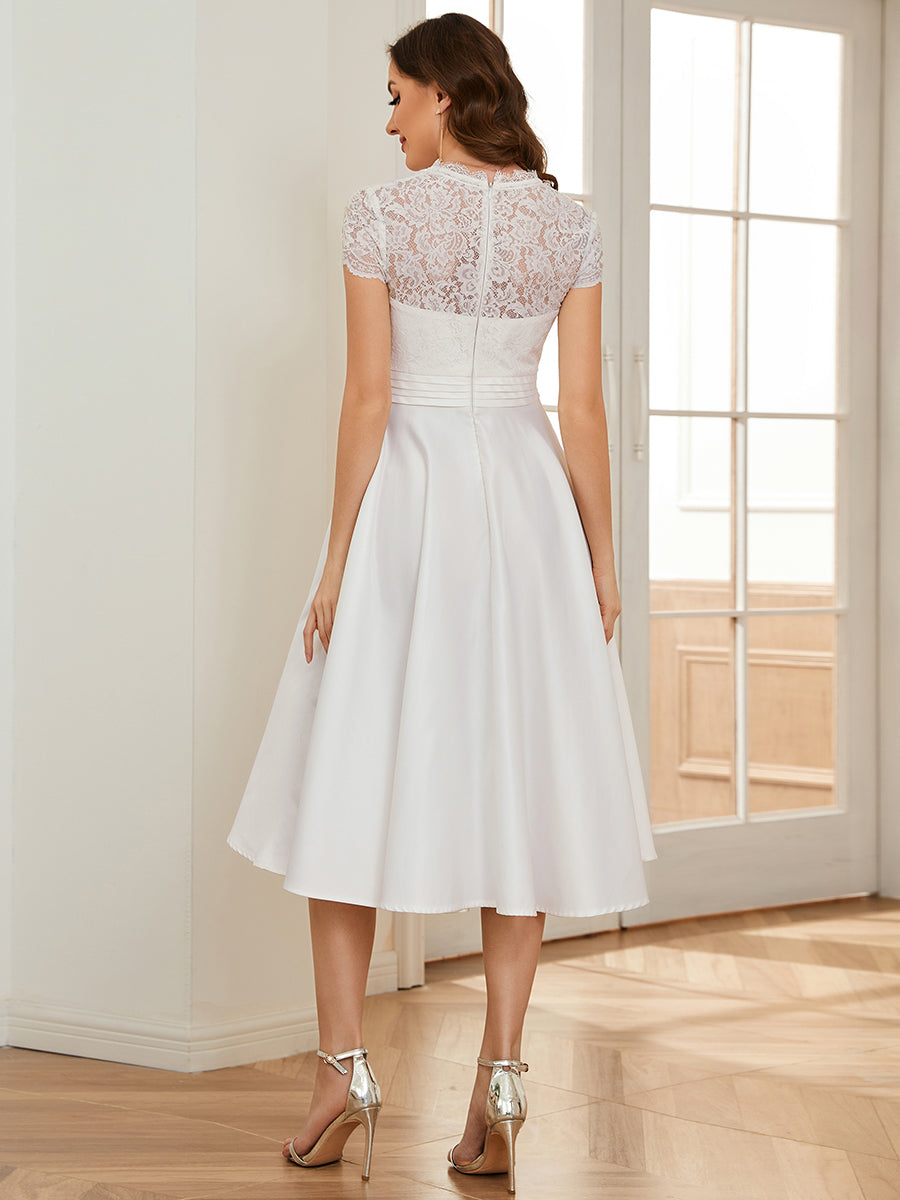 Knee-Length Cocktail Wedding Dress