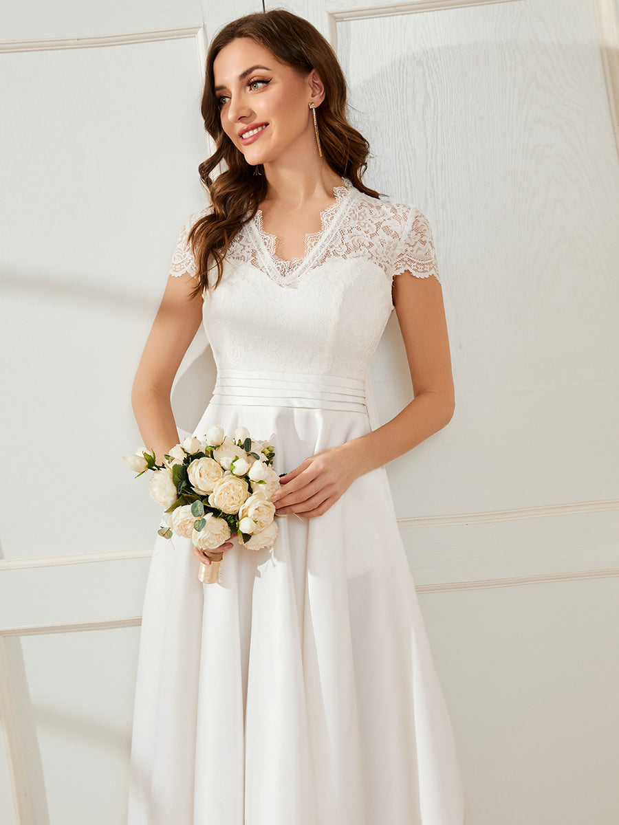 Knee-Length Cocktail Wedding Dress