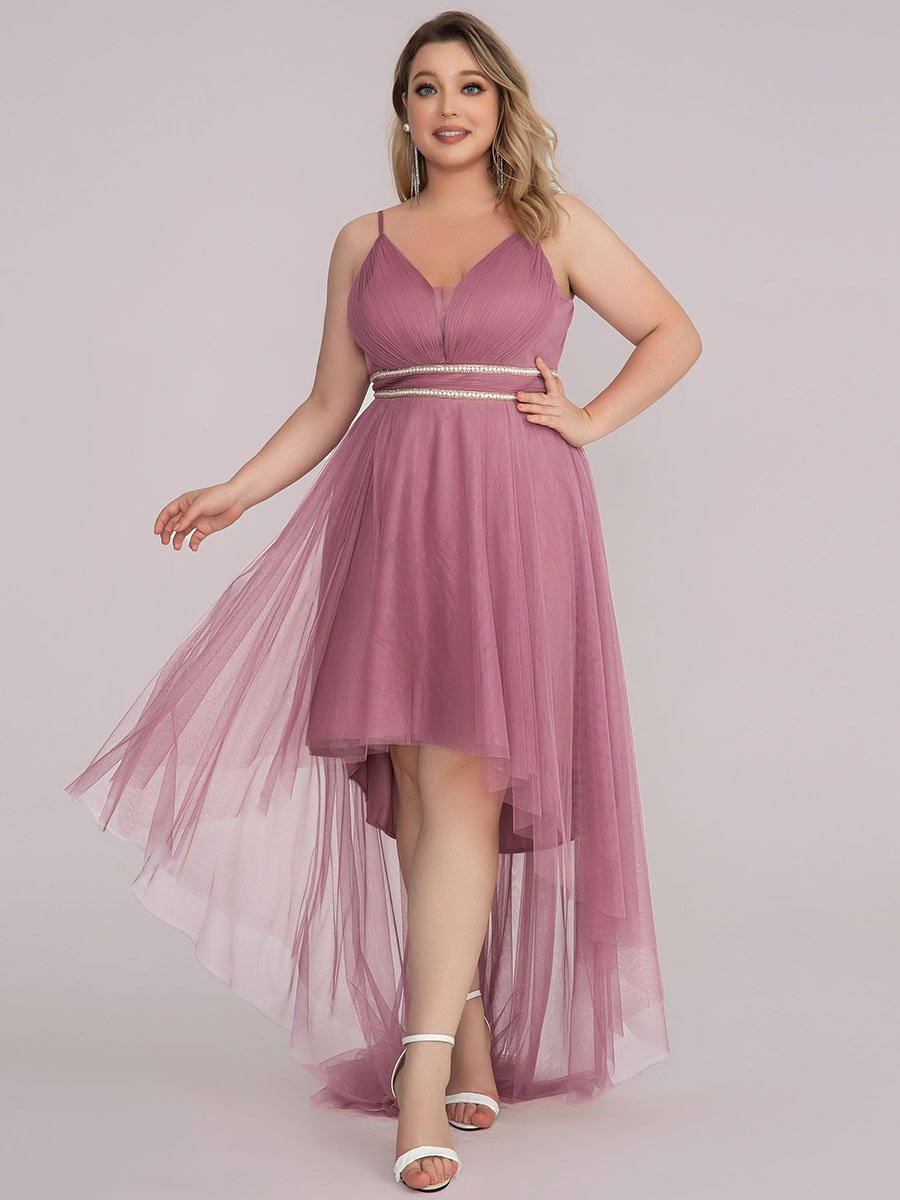 Plus Size High Low Prom Dresses With Spaghetti Straps