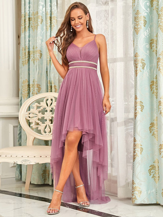 Plus Size High Low Prom Dresses With Spaghetti Straps