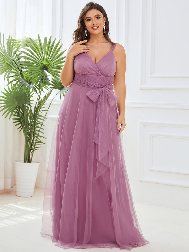 Plus Tulle Bridesmaid Dresses Orchid