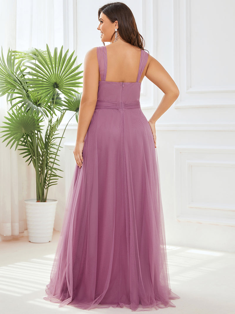 Plus Tulle Bridesmaid Dresses Orchid