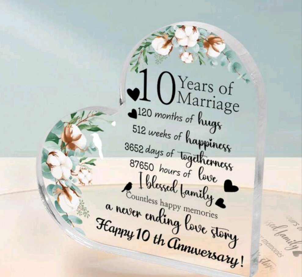 10th Anniversary Plaque Gift