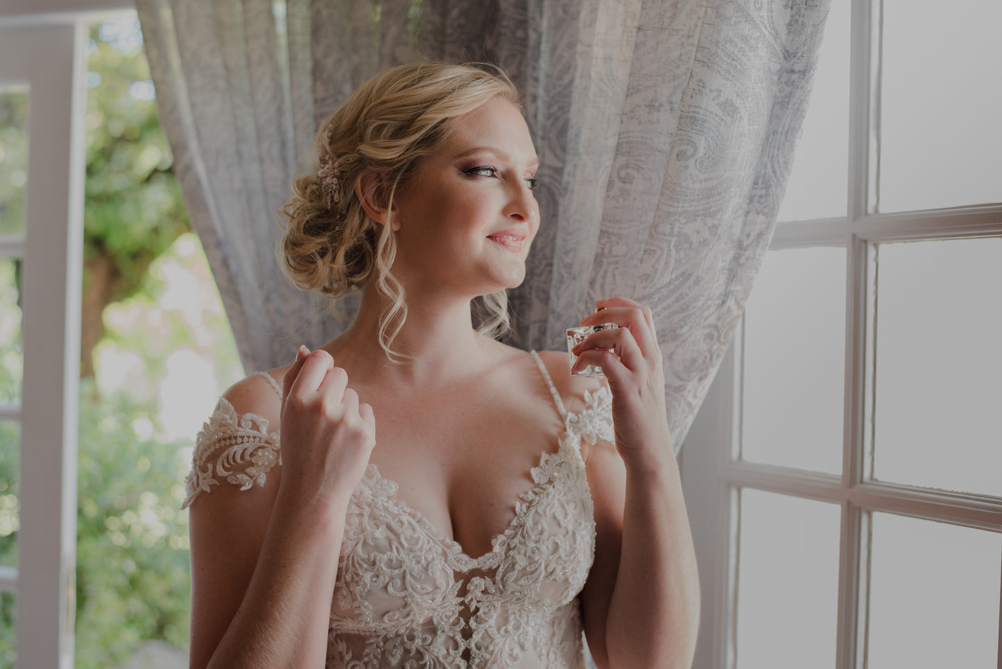 Beaded lace motifs and Swarovski crystals Wedding Dress