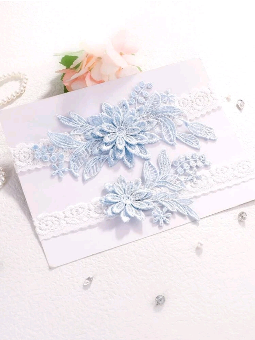 2pcs Appliques Decor Bridal Garter