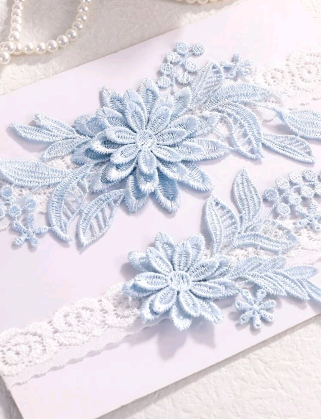 2pcs Appliques Decor Bridal Garter