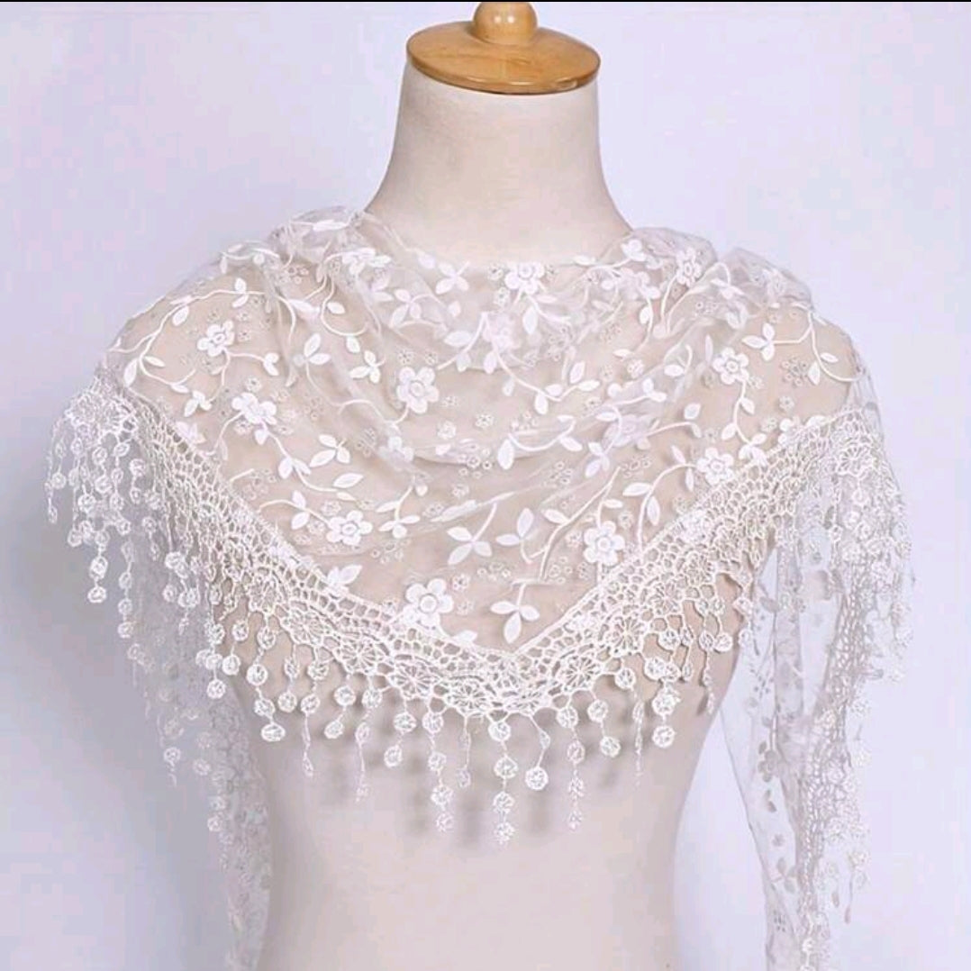 Floral Lace Wedding Shawl