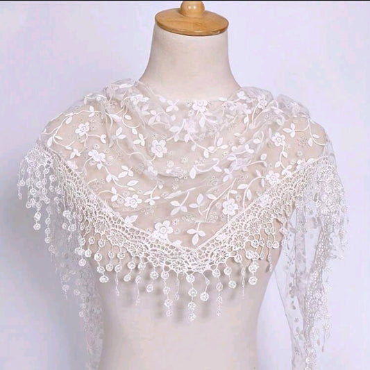 Floral Lace Wedding Shawl