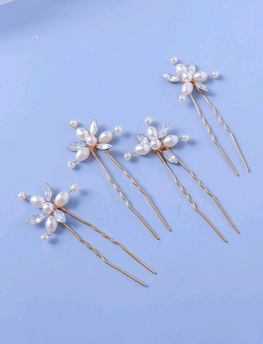 4 Pcs Bridal Hair Clips