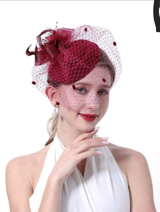 20s 50s Hat Pillbox Fascinator