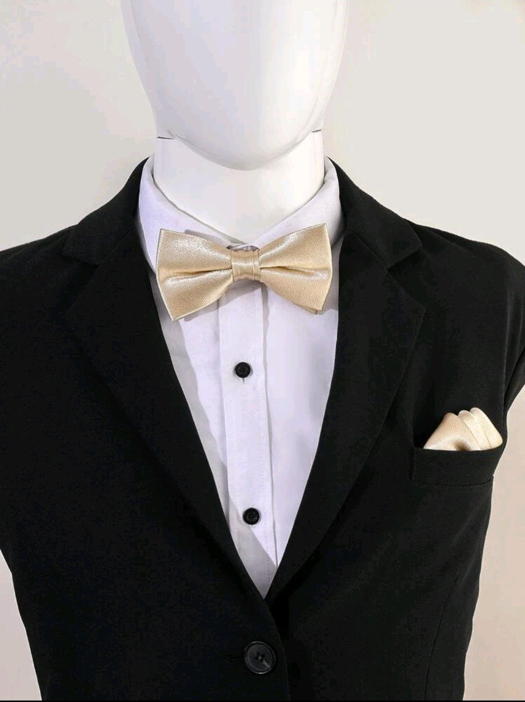 Men Solid Bow Tie & Bandana