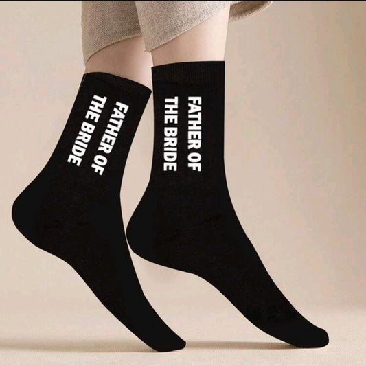 Father of the Bride Print Socks