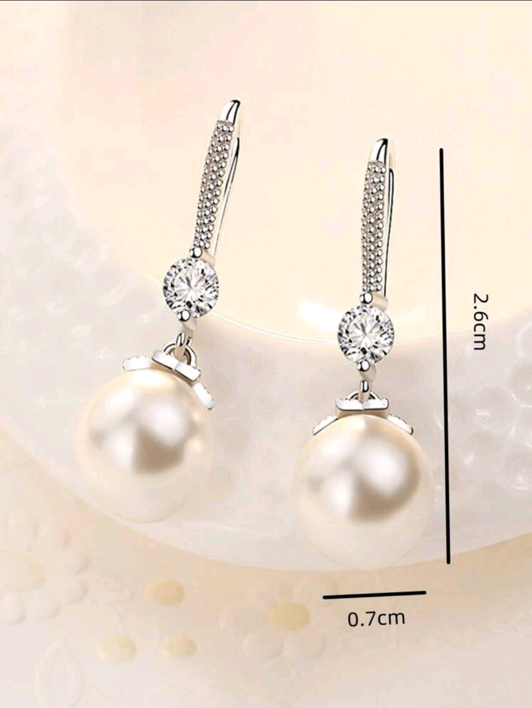 Faux Pearl Drop Dangle Earrings