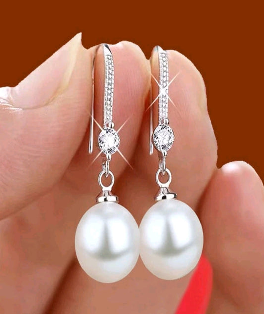 Faux Pearl Drop Dangle Earrings