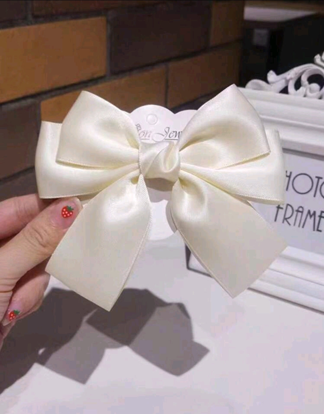 Satin Ribbon Bow Bridal Hair Clip