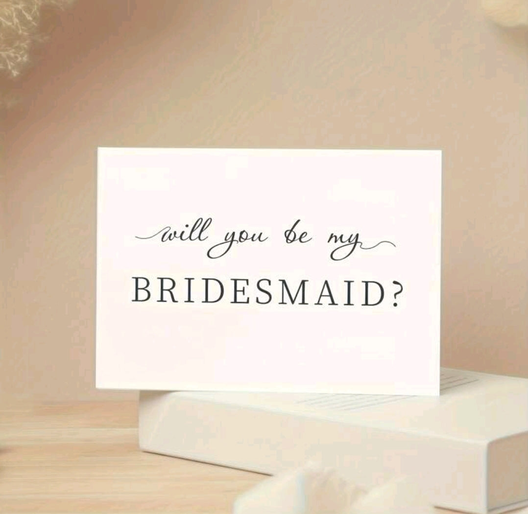 Will You Be My Bridesmaid Plain Card