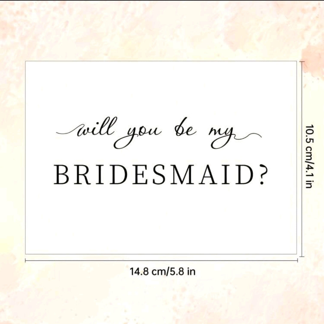 Will You Be My Bridesmaid Plain Card