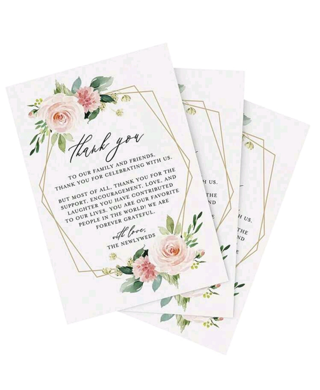 25 Pcs Wedding Thank You Place Setting Cards