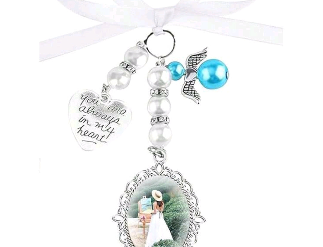 Bridal Bouquet Memory Photo Charm 1 Picture