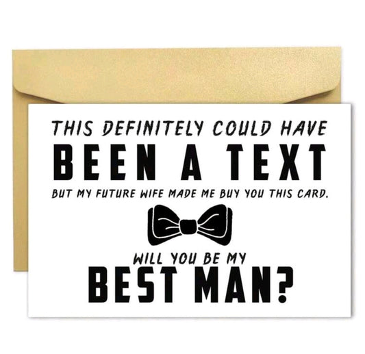 Will You Be My Best Man Card