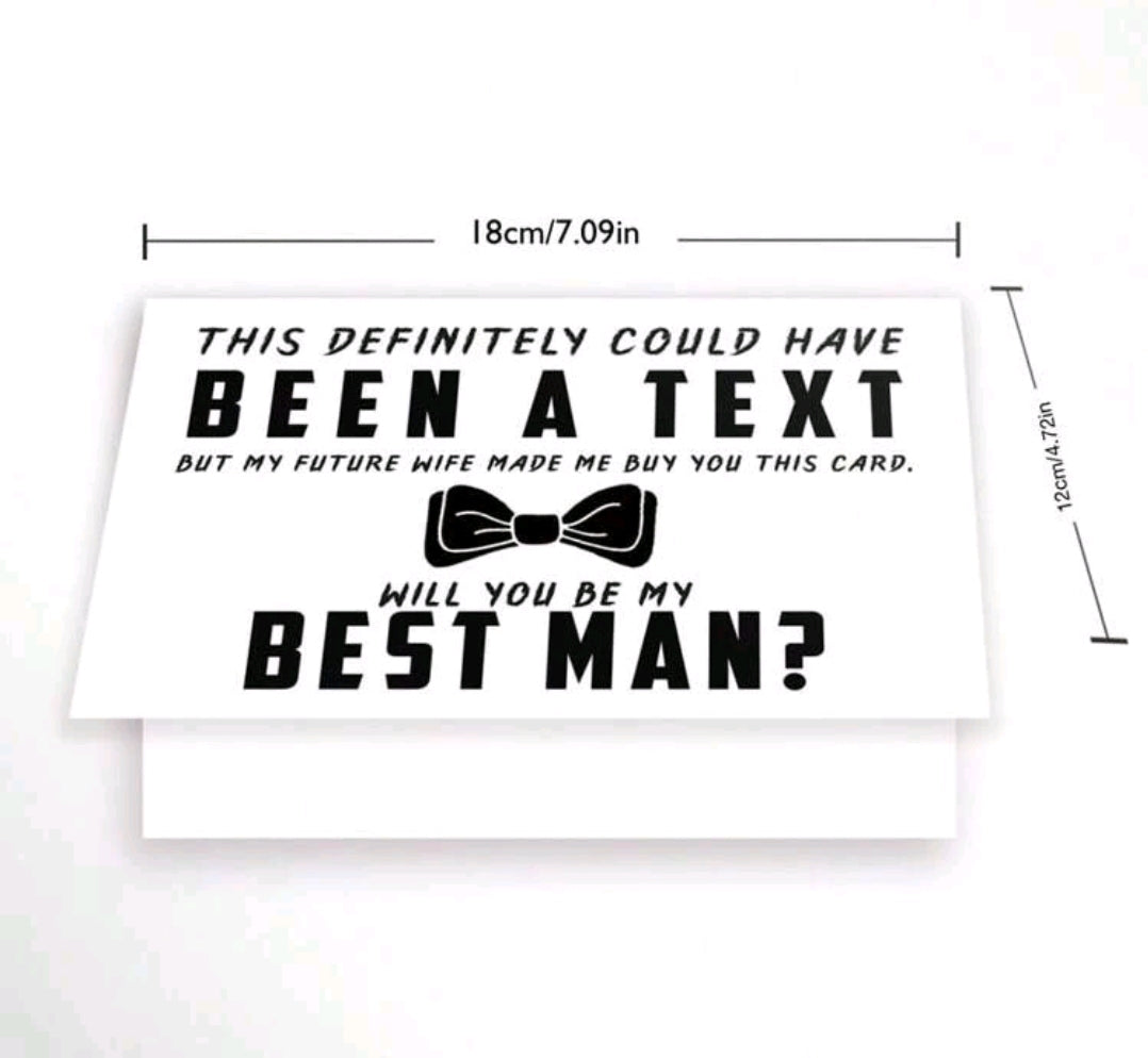 Will You Be My Best Man Card