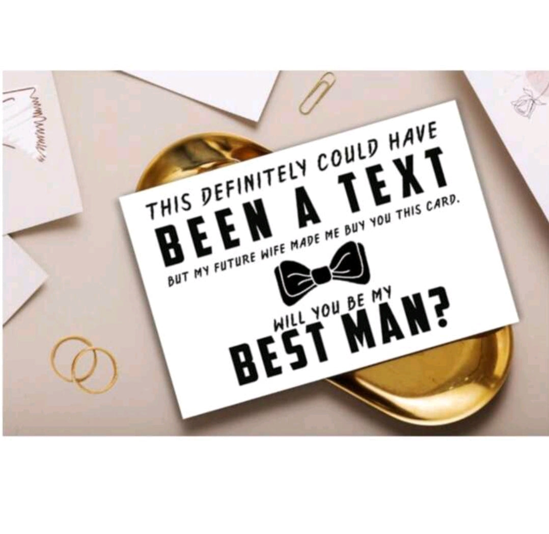 Will You Be My Best Man Card