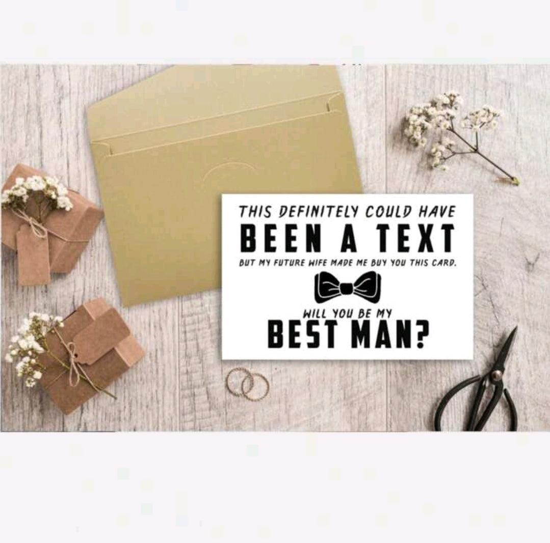 Will You Be My Best Man Card