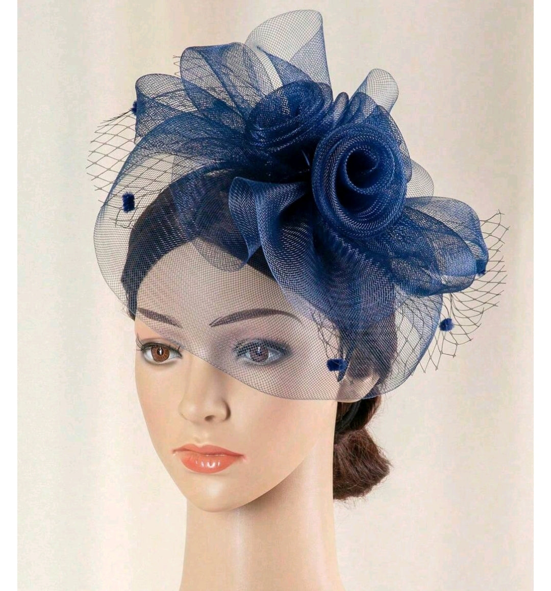 Wedding Fascinator Navy