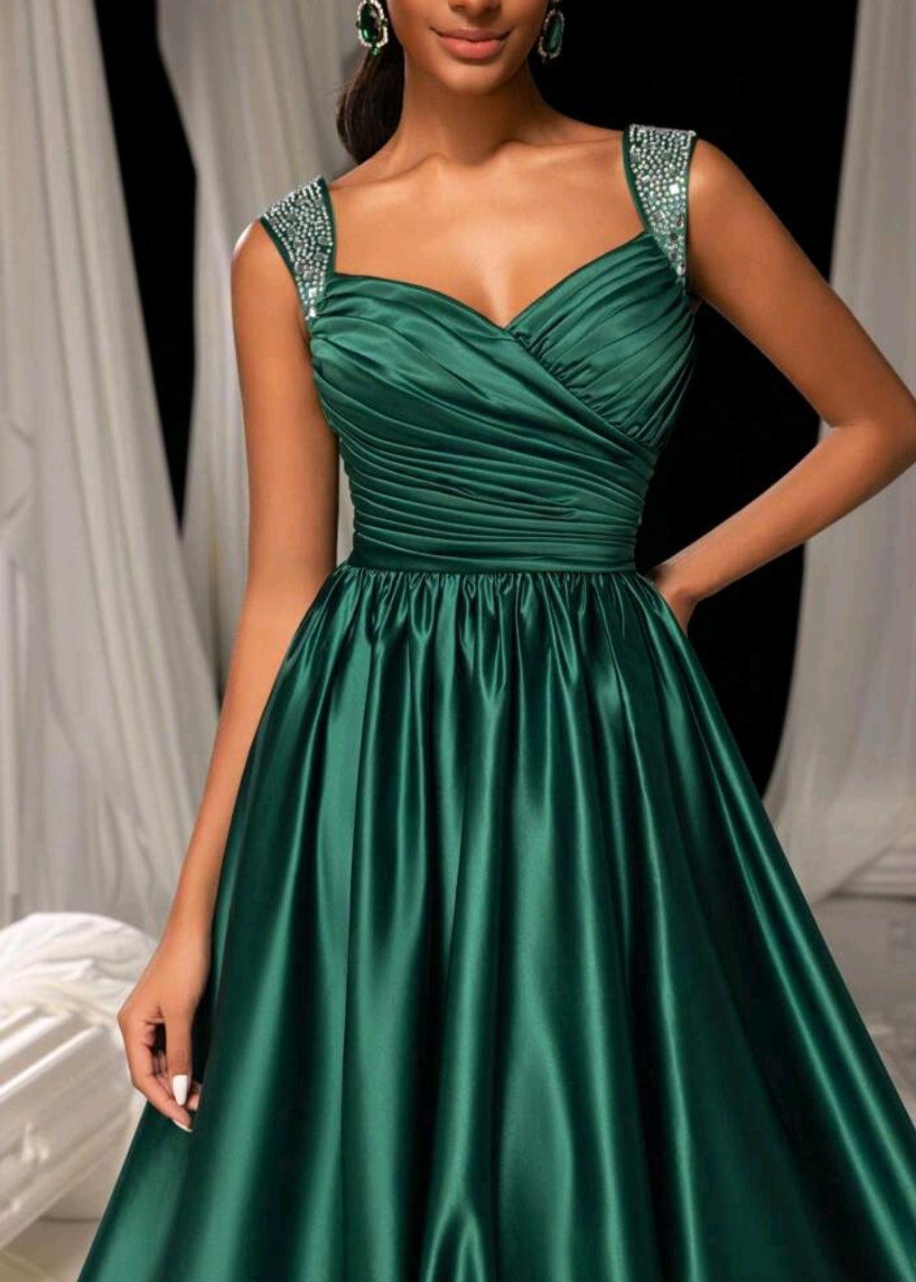 Thick Strap Evening Gown