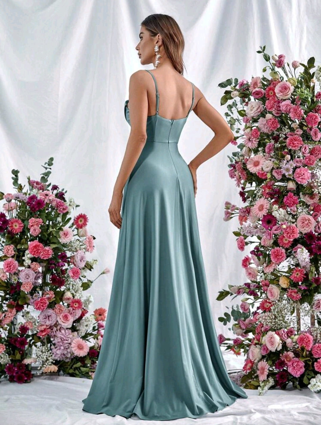 Bridesmaids High Waist Slip Maxi Dress