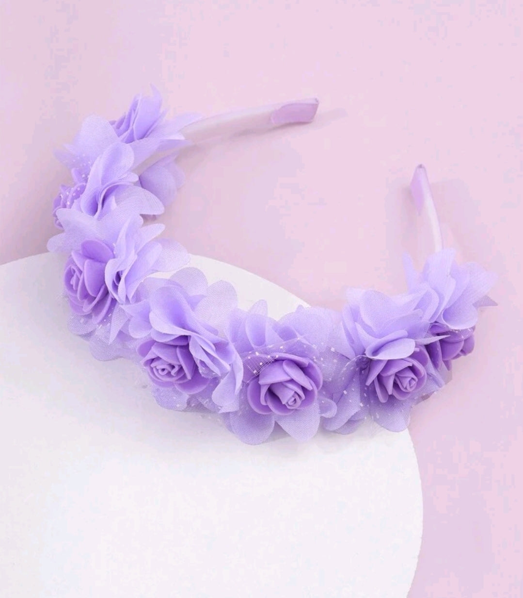 Girls' Purple Flower Girl Headband