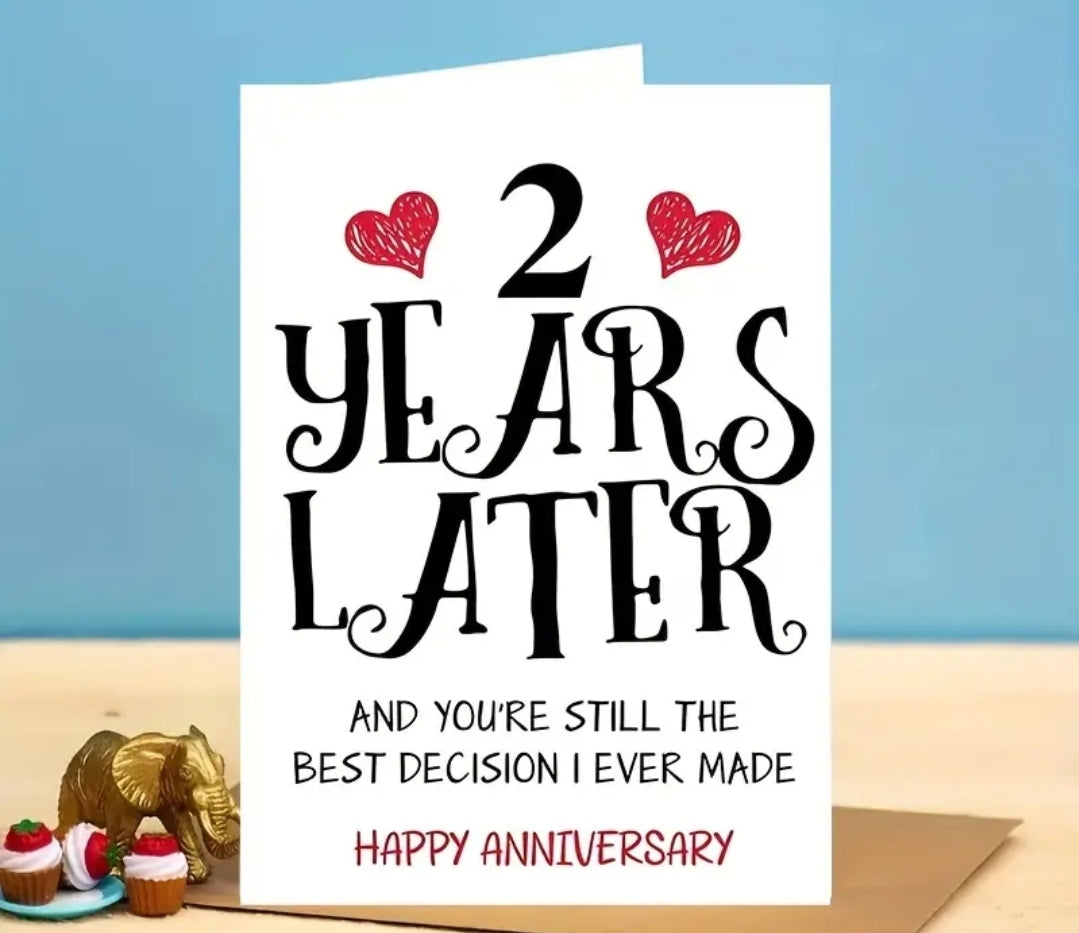 2 Year Anniversary Greeting Card