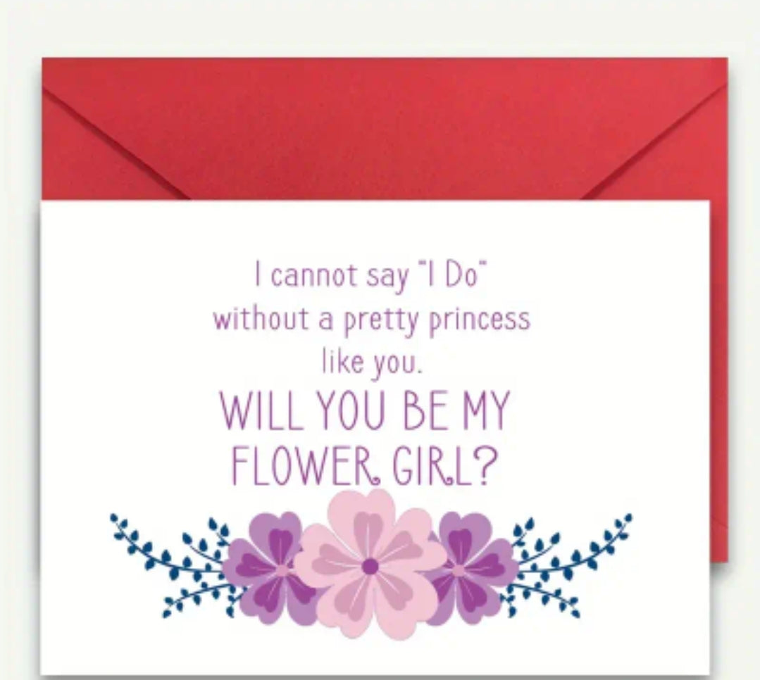 Flower girl proposal card