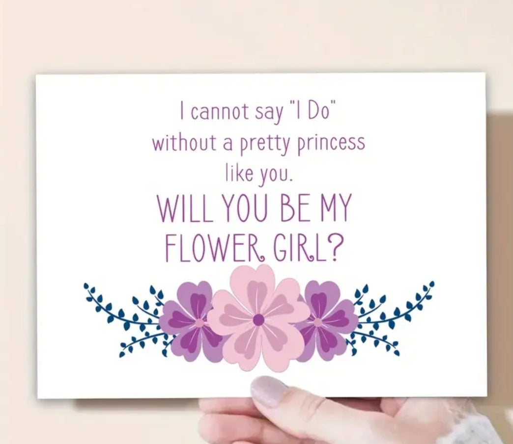 Flower girl proposal card