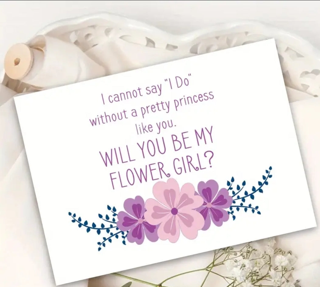 Flower girl proposal card