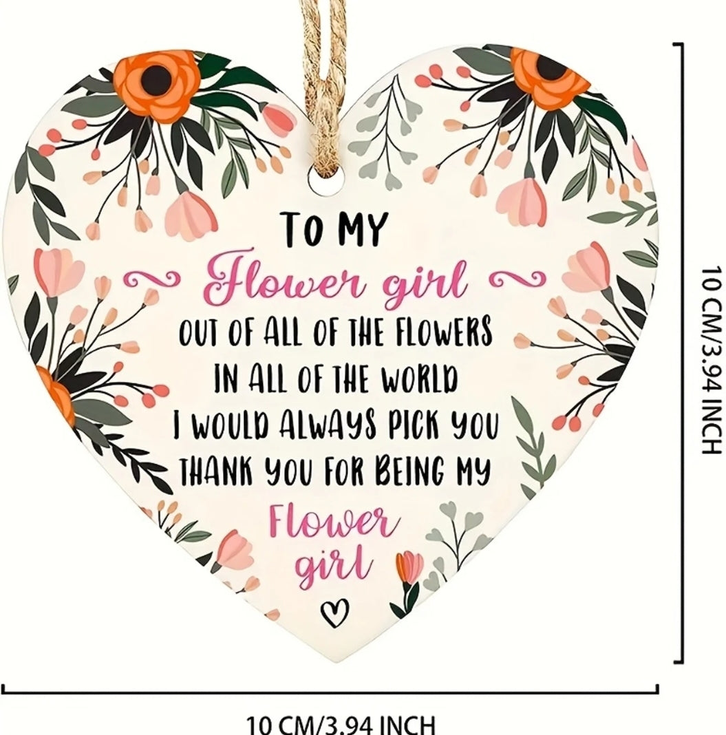 Flower Girl Appreciation Plaque