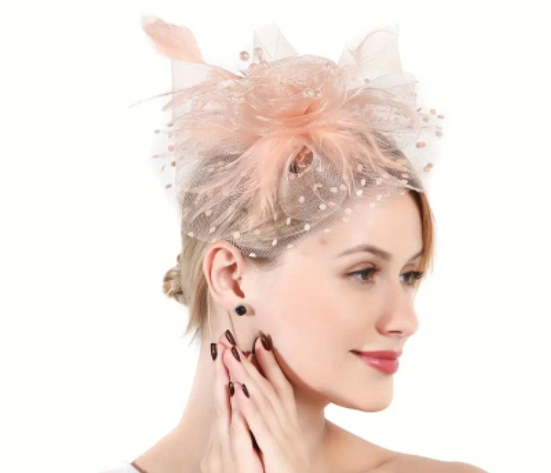 Champaigne Feather Fascinator