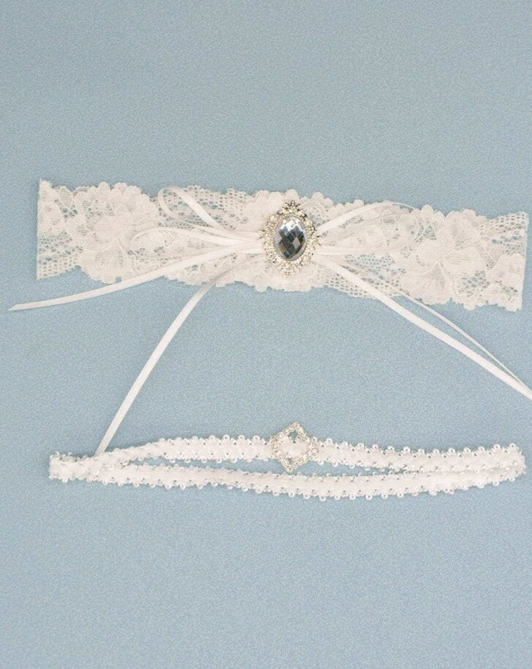 2pcs Faux Pearl Decor Bridal Garter