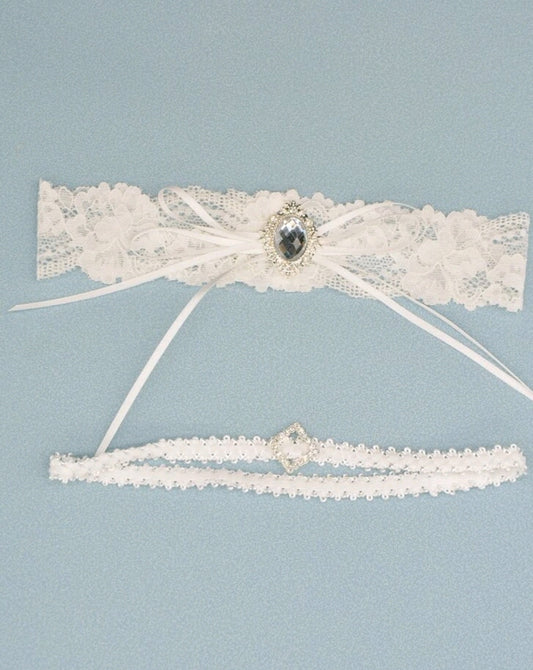 2pcs Faux Pearl Decor Bridal Garter