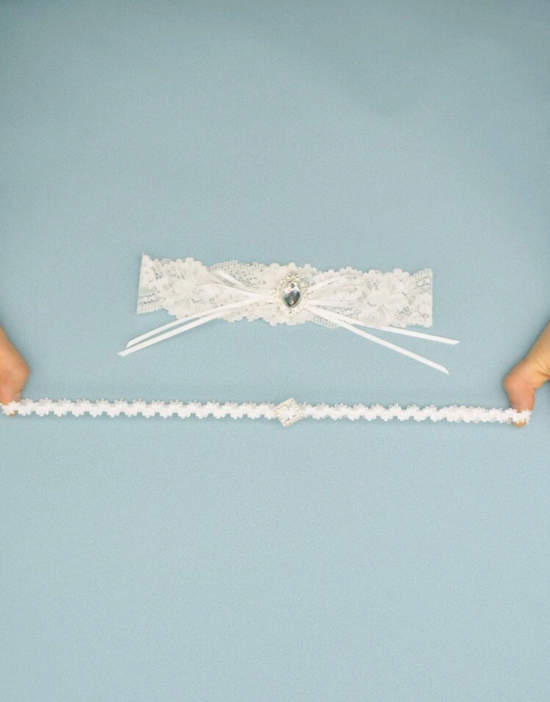 2pcs Faux Pearl Decor Bridal Garter