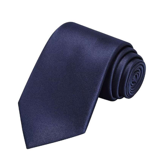 Groomsmen Solid Color Wedding Tie Navy