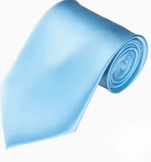 Groomsmen Solid Color Wedding Tie Light Blue