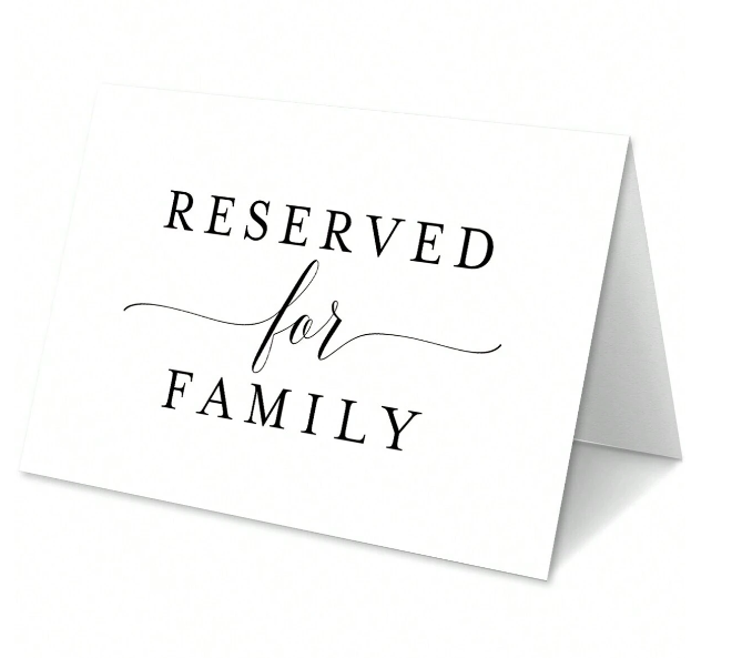 10pcs Wedding Reserved Place Cards