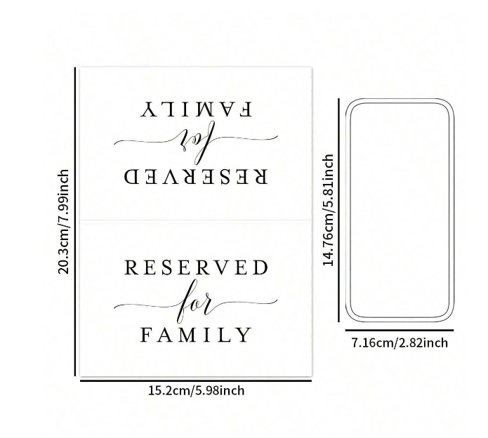 10pcs Wedding Reserved Place Cards