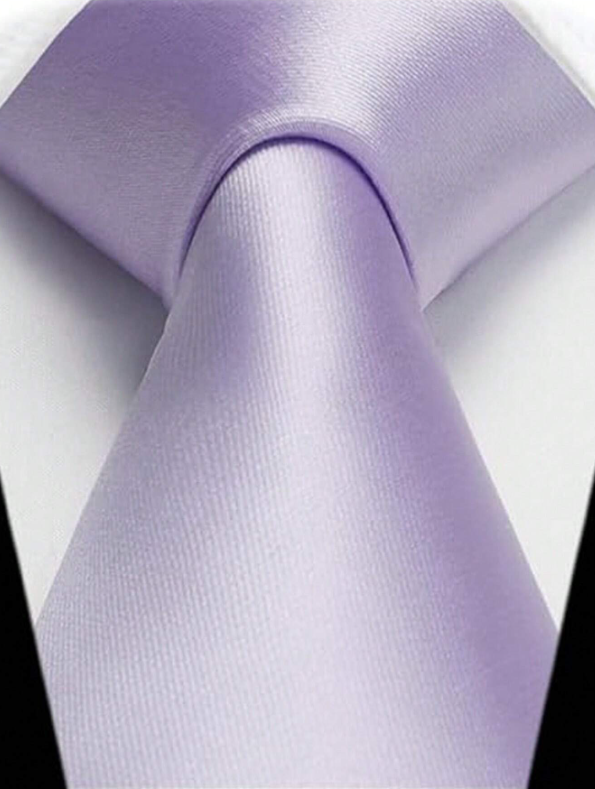 Groomsmen Solid Color Wedding Tie Lilac