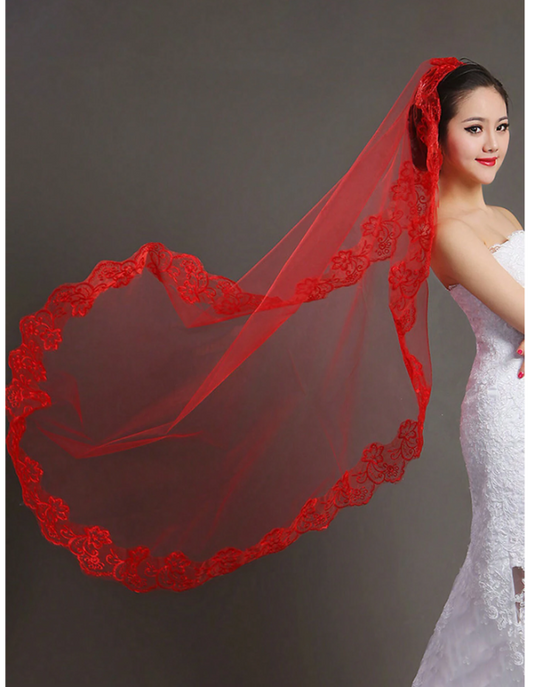 Red Classic Veil